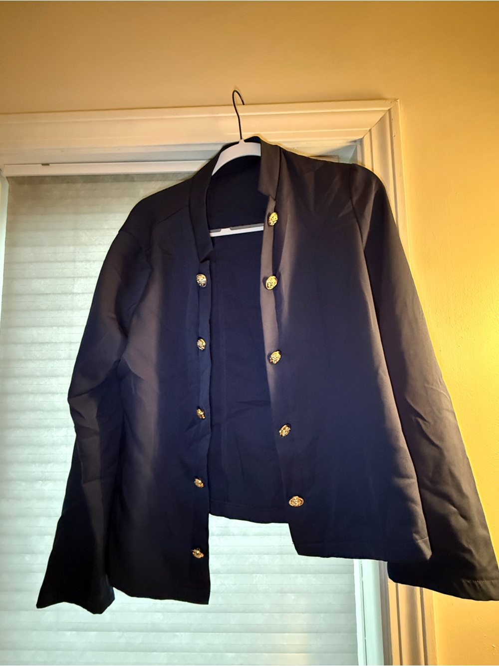 SHEIN Navy Blazer with Gold Buttons